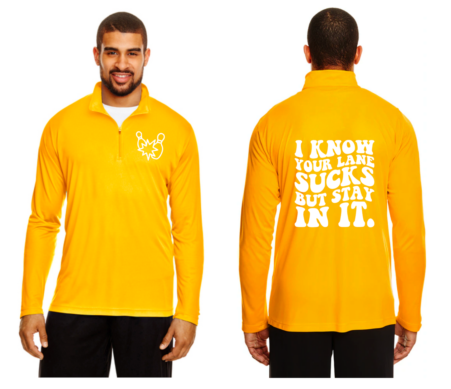 I know your lane sucks performance quarter zip