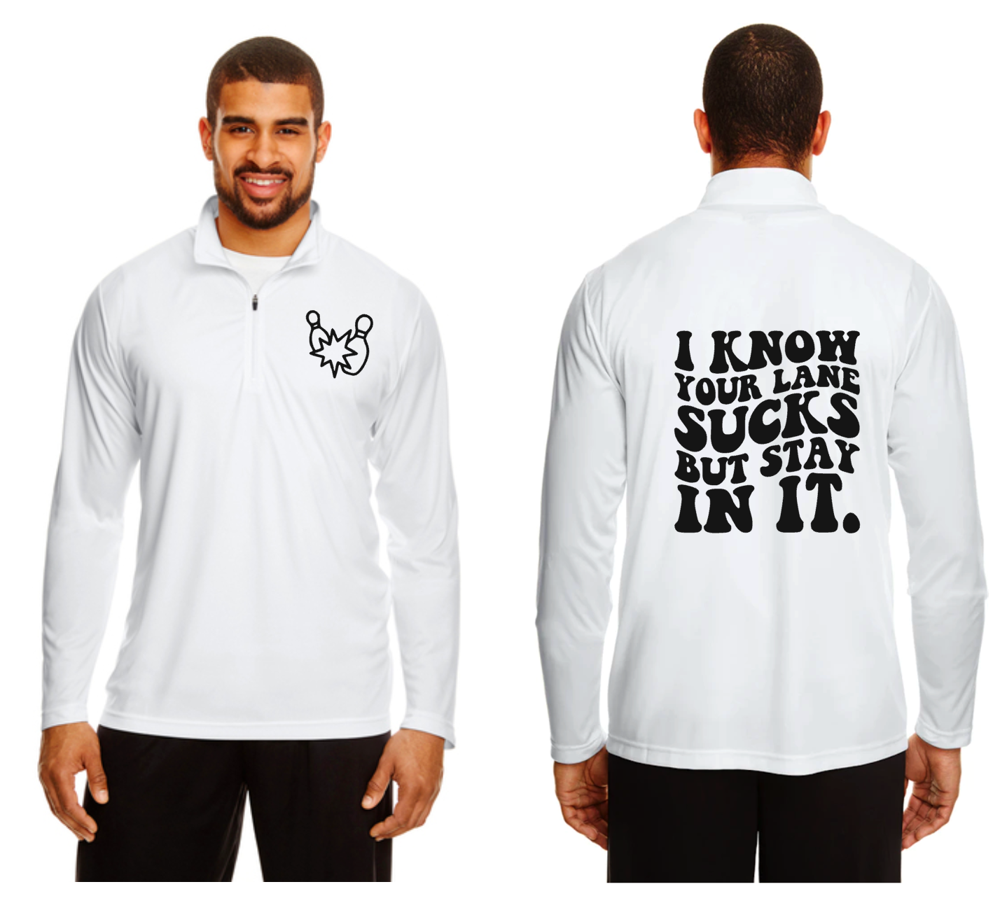 I know your lane sucks performance quarter zip