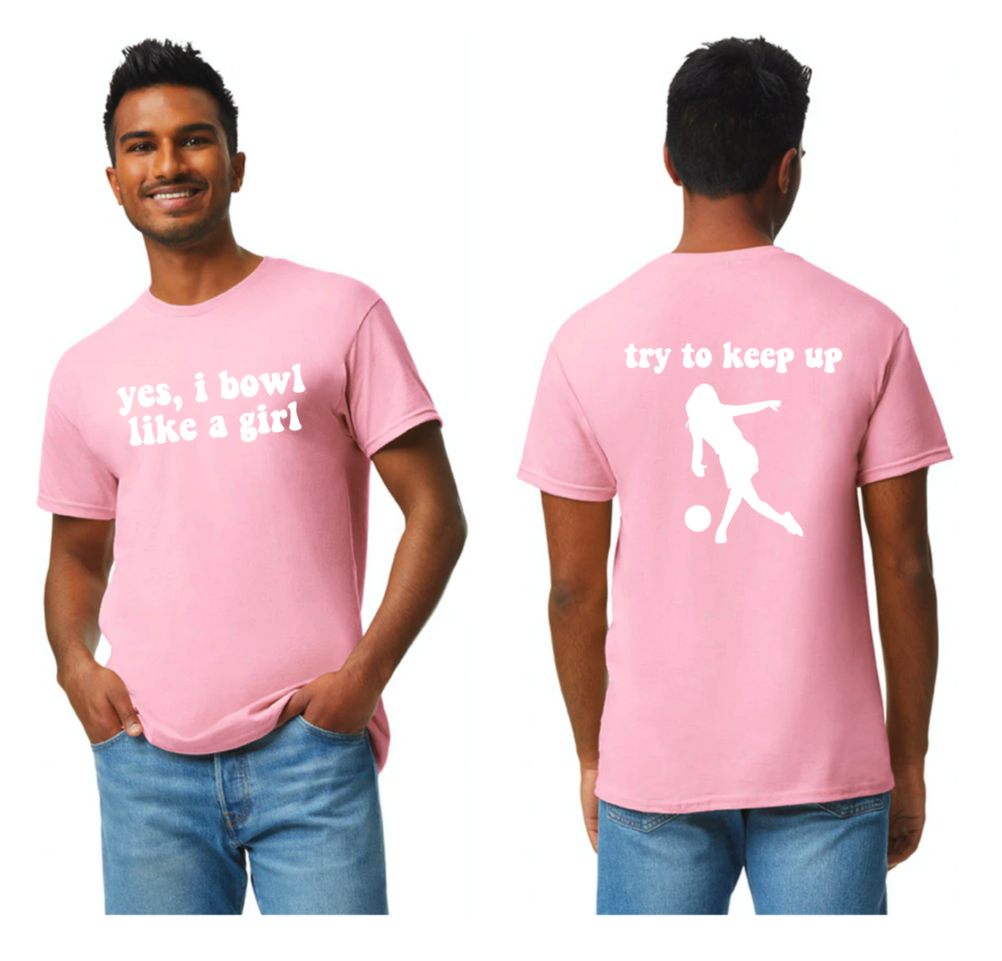 yes i bowl like a girl shirt