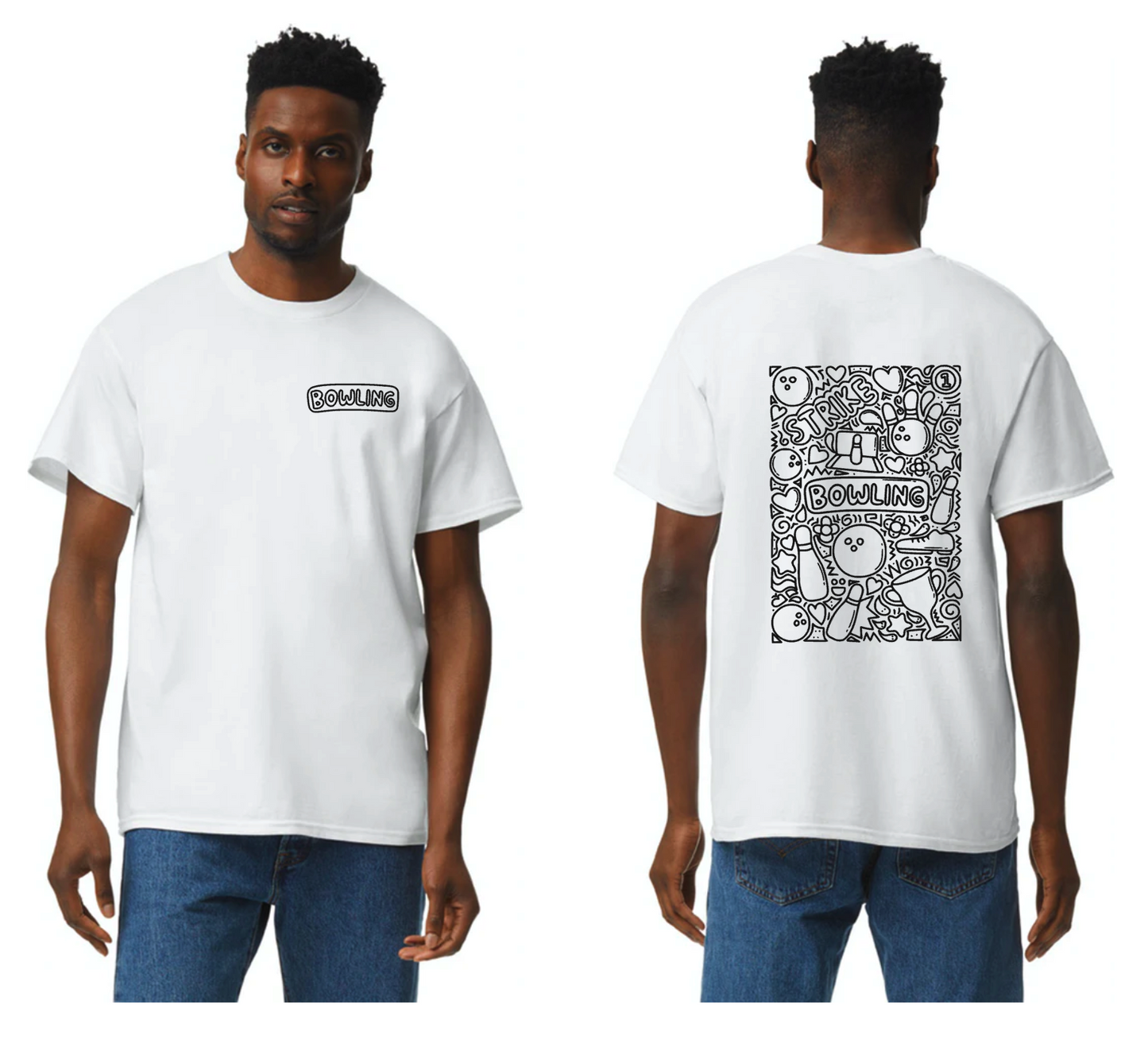 bowling doodles shirt