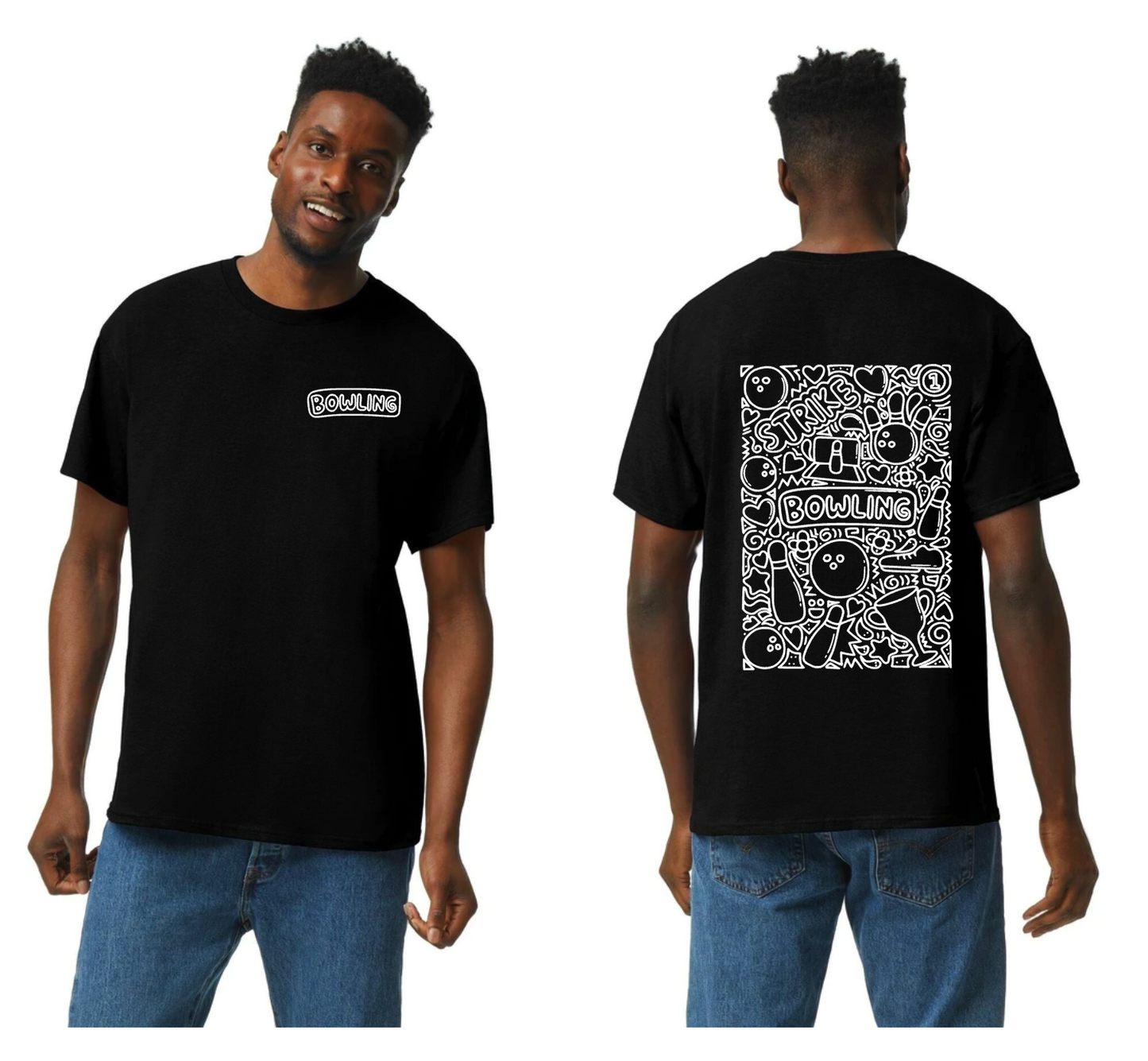 bowling doodles shirt