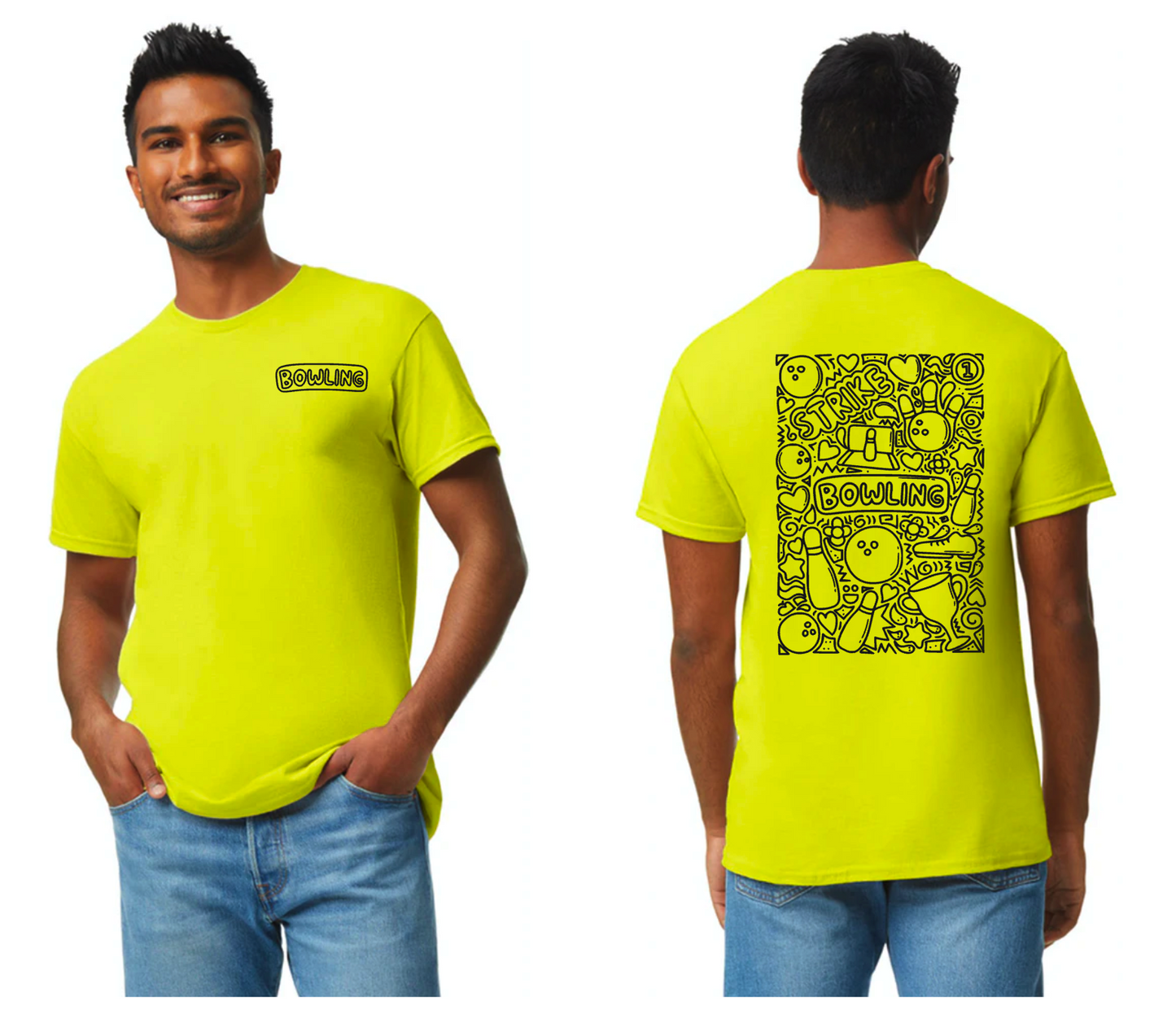 bowling doodles shirt